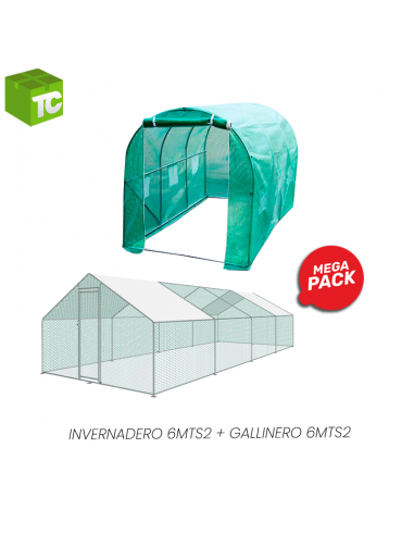 Pack Invernadero 6mts2 + Gallinero...