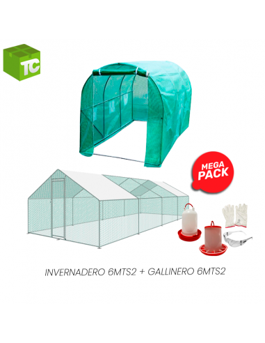 Pack Invernadero 6mts2 + Gallinero...