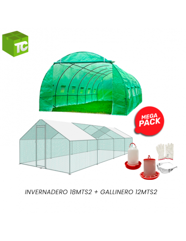 Pack Invernadero 18mts2 + Gallinero...